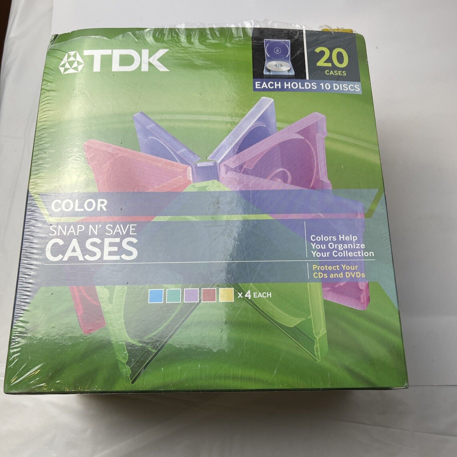 TDK Color CD Cases 20 19 -1 Blue OneMissing Jewel Cases New Compact Discs