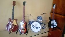 Miniature Guitar, Bass & Drum Set The Beatles Musical Instruments Display Only picture