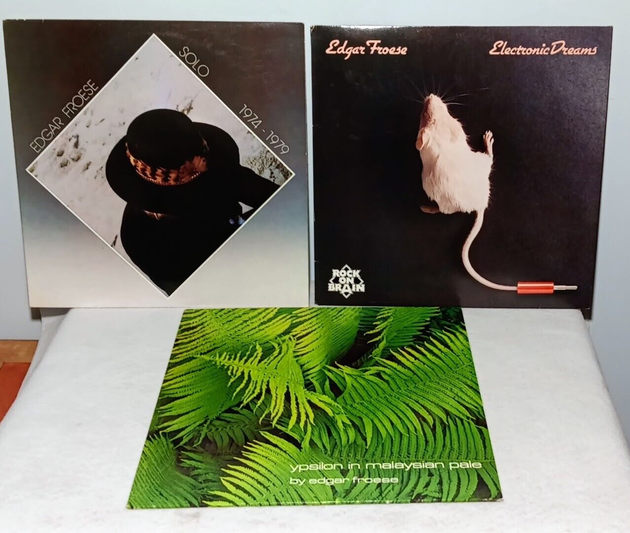 Set of 3 Vintage Edgar Froese Vinyl Records Ypsilon in Malaysia ++