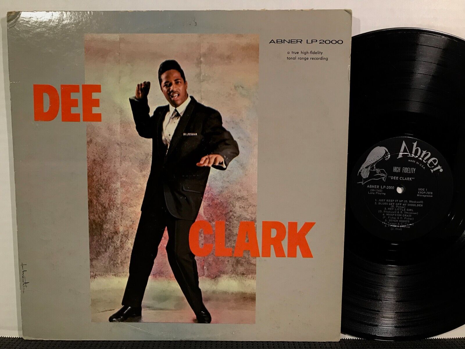 DEE CLARK LP ABNER LP-2000 MONO DG 1959 R&B Soul