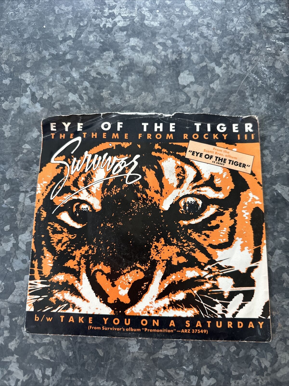 Survivor Eye Of The Tiger 45 VG+ Picture Sleeve Jukebox 1982