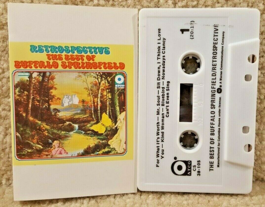 Vintage 1969 Cassette Tape The Best of Buffalo Springfield Retrospective Warner