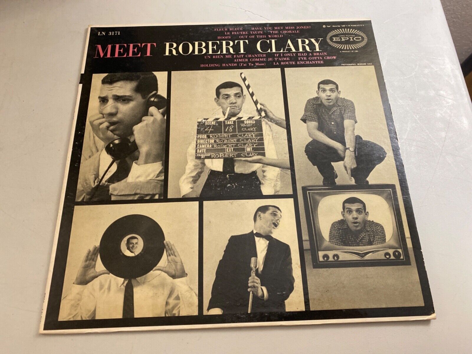 ROBERT CLARY – MEET ROBERT CLARY VINYL LP RECORD ALBUM PROMO 1955 EPIC LN 3171