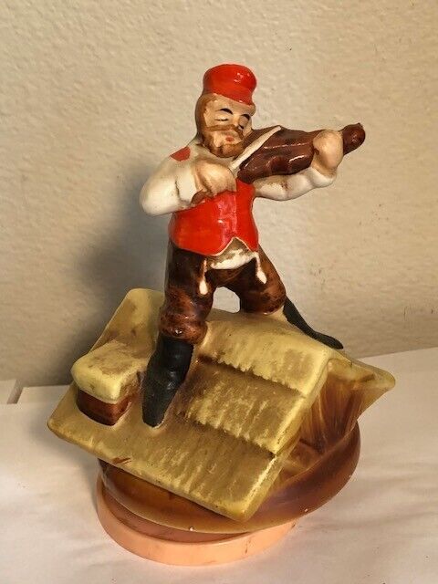 FIDDLER ON THE ROOF Vintage Rotating Music Box 1970s JAPAN With Sticker