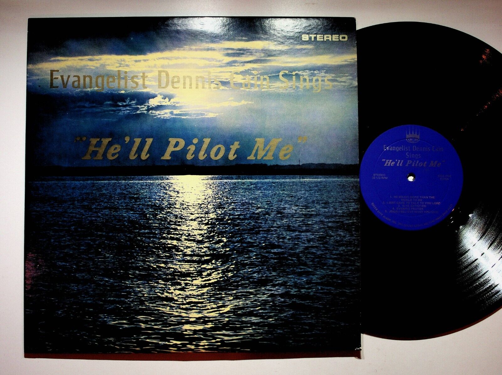 Hamilton OH Dennis Cain Evangelist He\'ll Pilot Me Christian Vinyl LP Record VG+