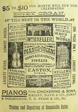 1880's-90's Wm. H. Keller & Estey Organ Pianos Violins Banjos Guitars Drums P91 picture