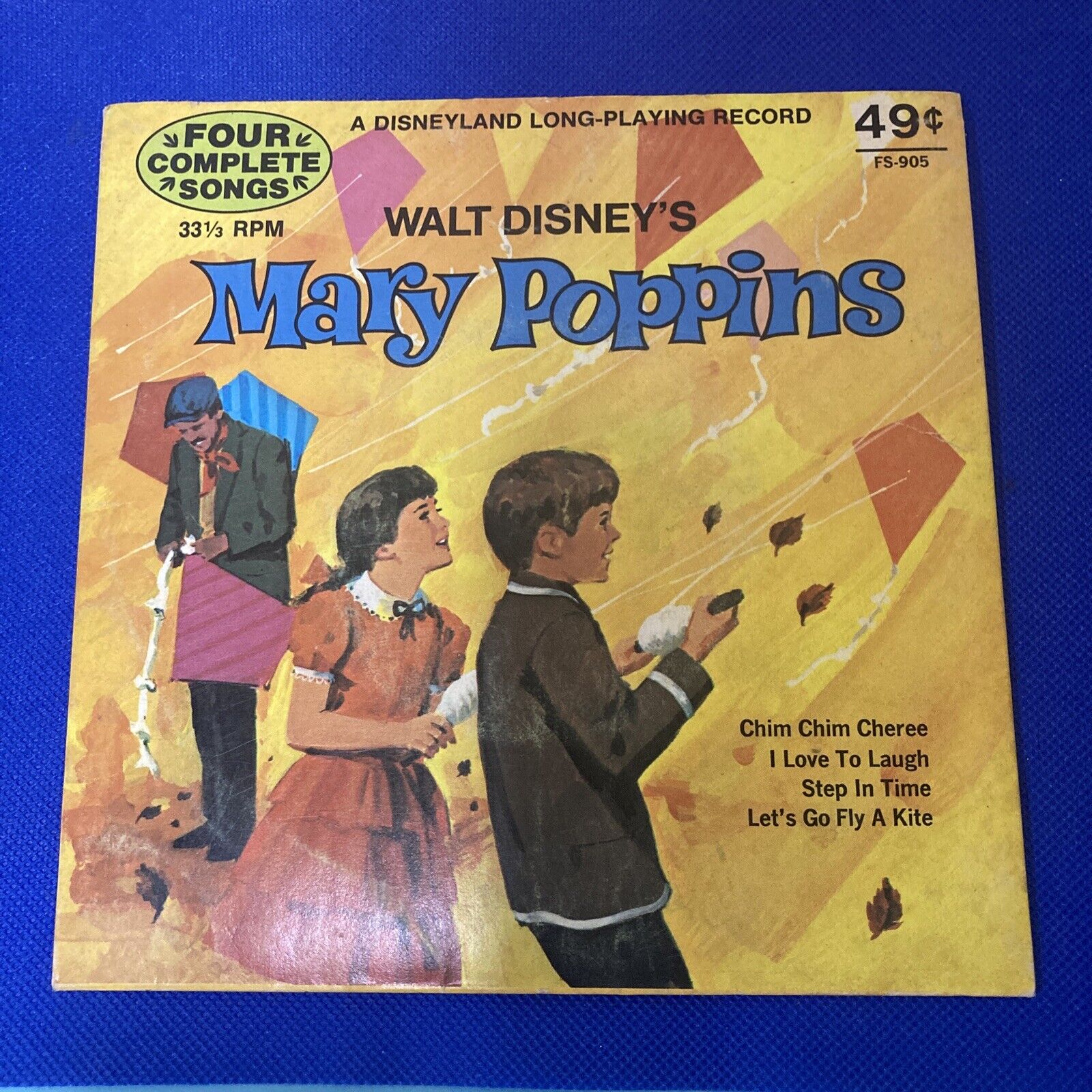 Walt Disney Mary Poppins Soundtrack Musical 33rpm Record LP Vinyl vintage c1967