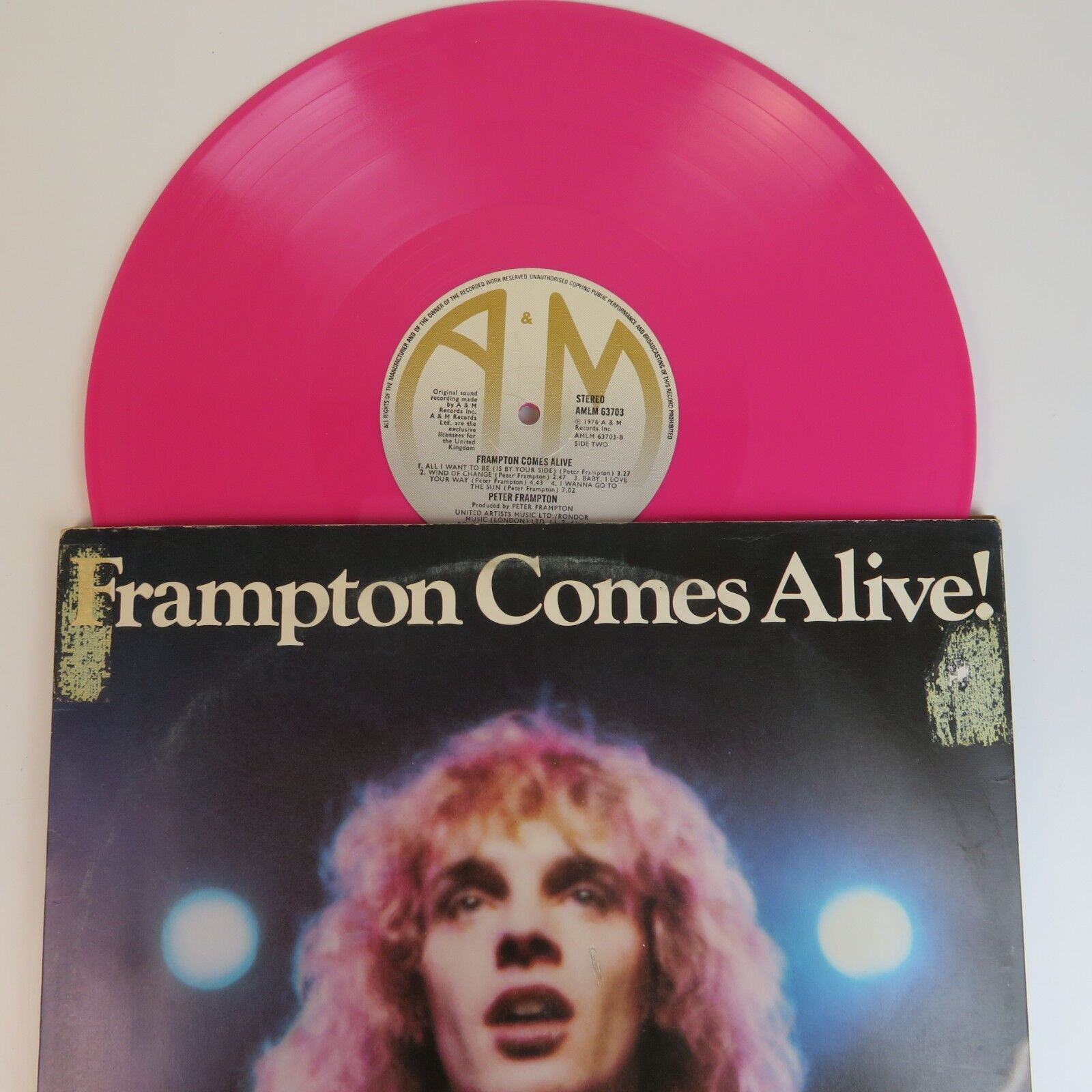 Vintage Peter Frampton ‎– Frampton Comes Alive 1976 2 x Pink Vinyl A&M SP-3703