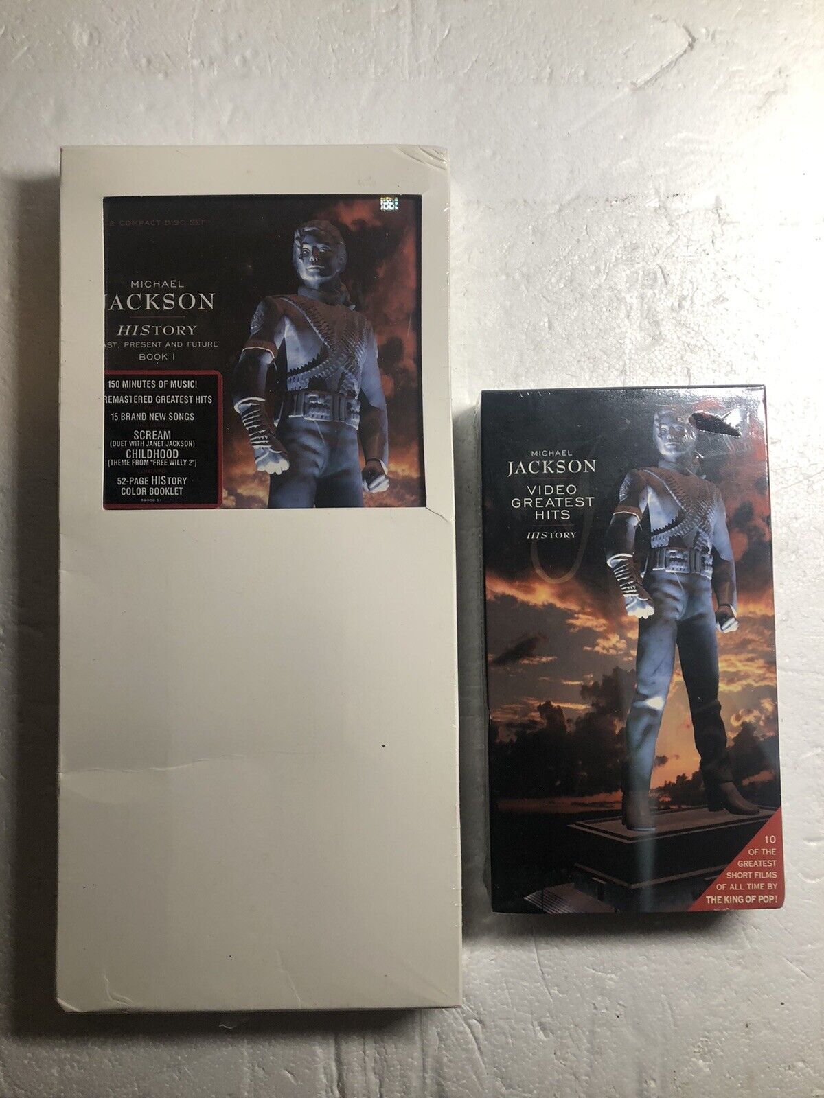 MICHAEL JACKSON HIStory 2 CD Set Banned Lyrics Rare & HIStory VHS Tape - New