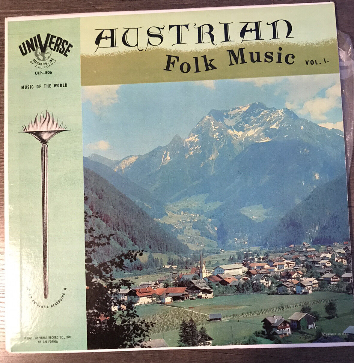 Austrian Folk Music Vol 1. Lp, ULP – 506￼