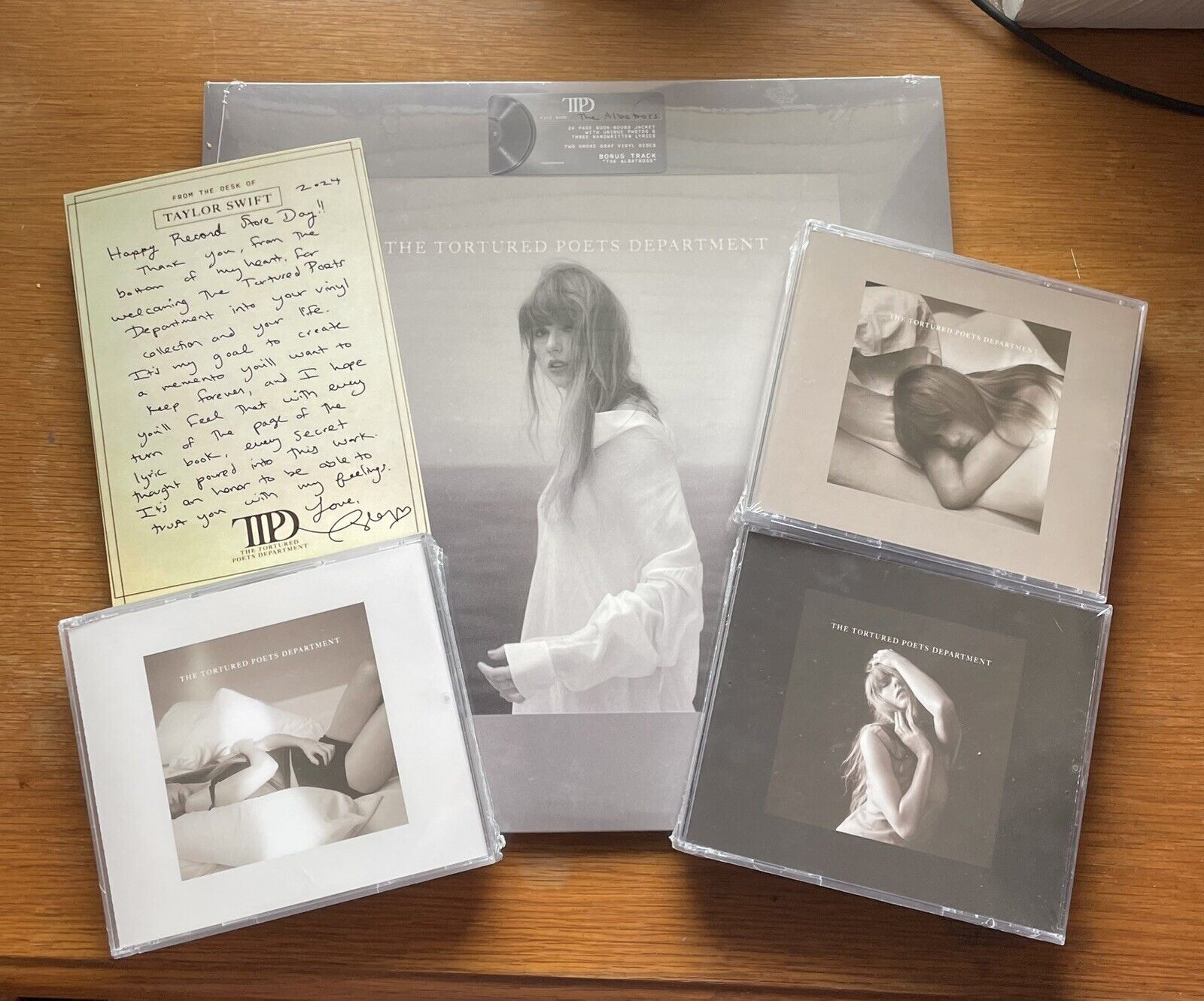 Taylor Swift The Tortured Poets Department Vinyl/Collector CD LOT; ALL 4 & RSD 