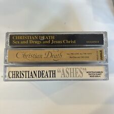 Cassettes CHRISTIAN DEATH Lot Ashes Sex Drugs Goth Death rock Original 1989 picture