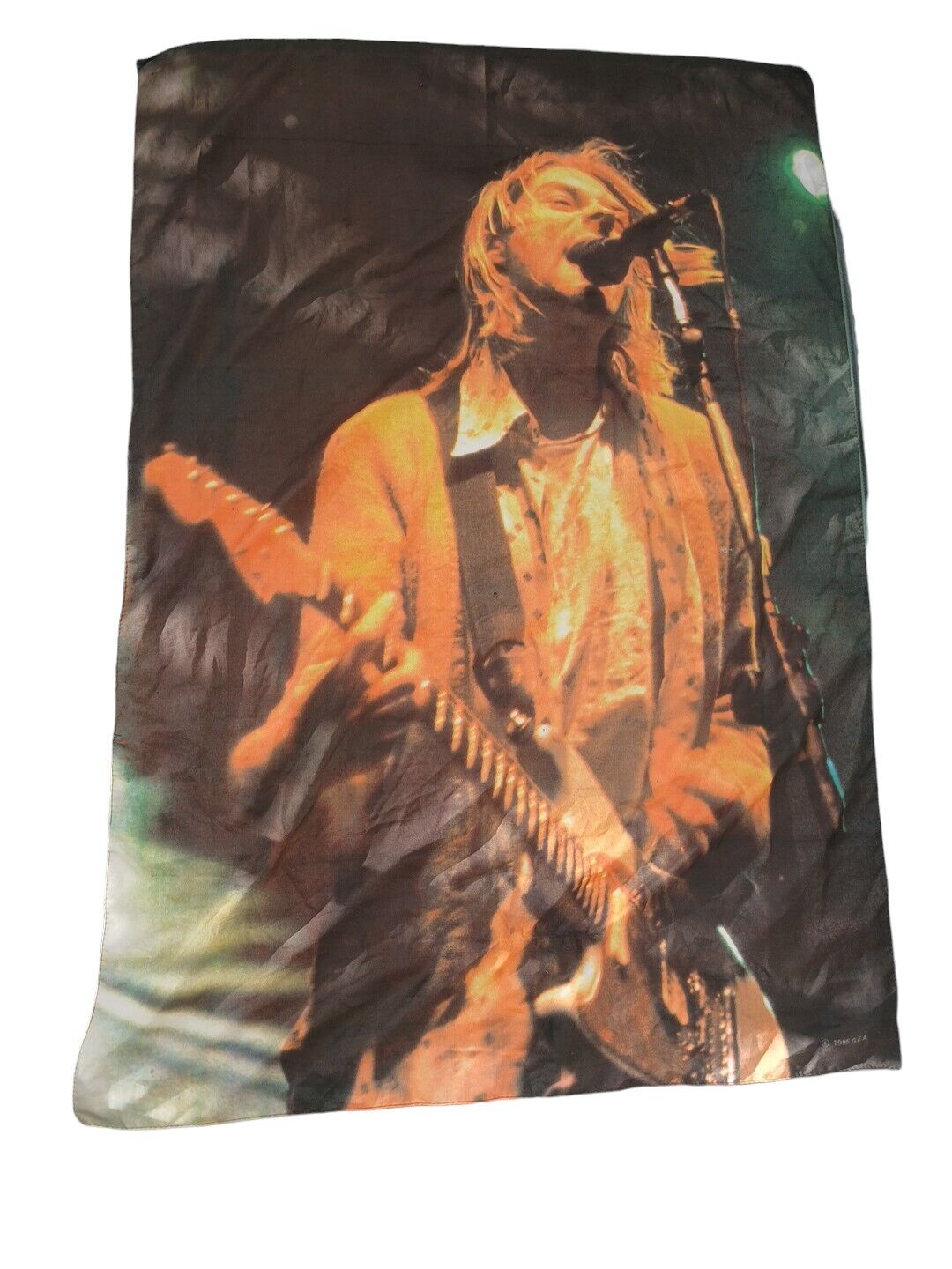 Vintage 1995  Nirvana Kurt Cobain Flag  Tapestry Wall Banner GEA 90s