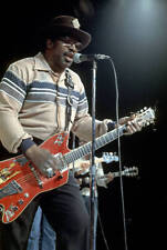 Guitarist Bo Diddley Plays His Gretsch Electric Guitar 1976 Old Photo 4 picture