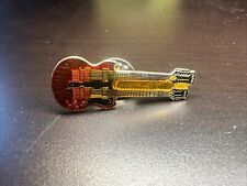 ELECTRIC GUITAR - DOUBLE NECK - MUSICAL INSTRUMENT - VINTAGE LAPEL PIN - HAT PIN picture
