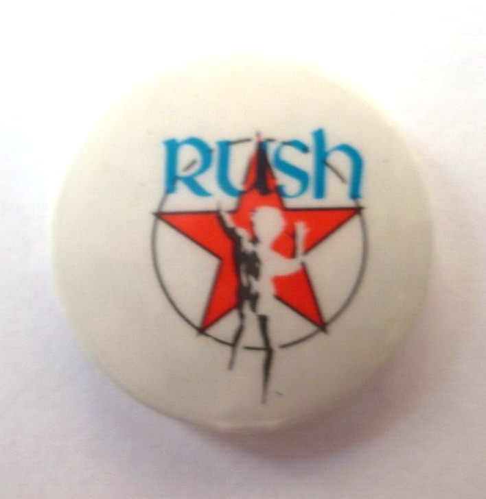 Rush 1970/80s Original Vintage Pin Badge Heavy Metal #2