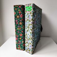 VINTAGE RECORD FOLDER WITH SLEEVES X 2 FLORAL PATTERN picture