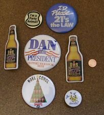 Vintage ALCOHOL RELATED Buttons Complete (Lot of 7) picture
