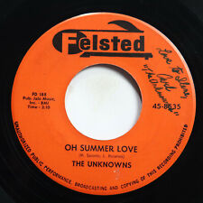 THE UNKNOWNS - COOL WOOL / OH SUMMER LOVE - DOO WOP 45 (AUTOGRAPHED) picture