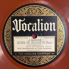 MAY PETERSON/SASHA CULBERTSON Vocalion 60022 78rpm (Opera, Hawaiian, Violin) picture