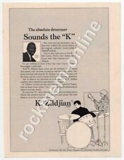 Elvin Jones K. Zildjian Cymbals Down Beat 1970s Advert  picture