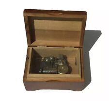 Vintage Fuji Japan Wind Up Music Box Lara’s Theme With Carved 4” X 3” Wood Case picture