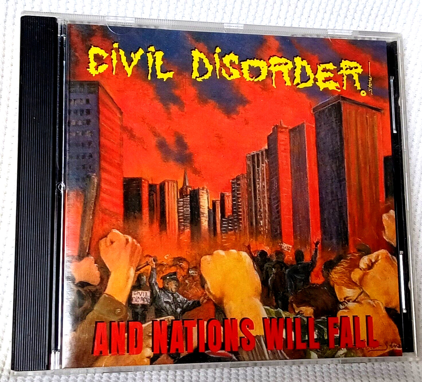 Civil Disorder - And Nations Will Fall 1995 CD TEXAS rare regional OOP