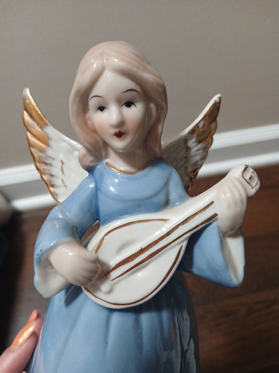 angel figurine music box vintage