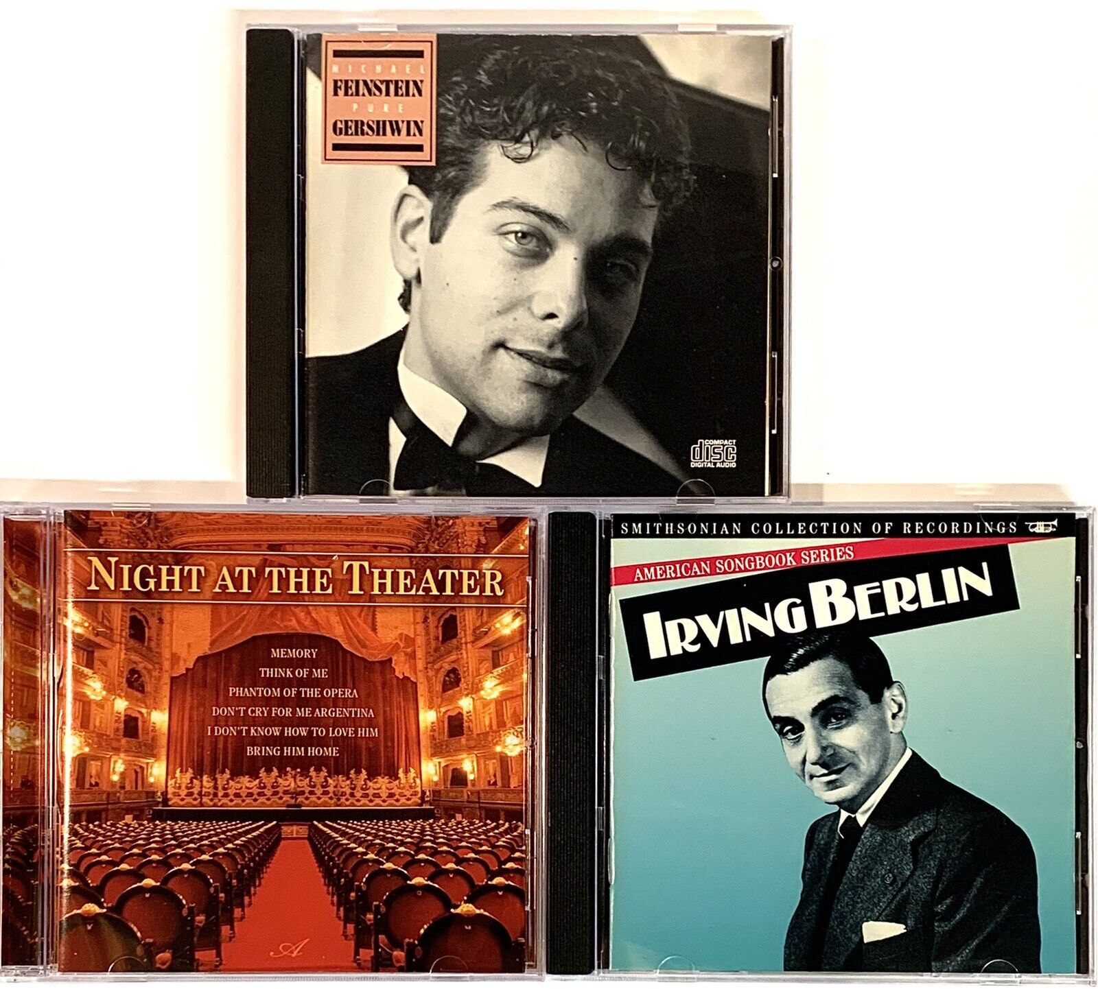 Musical Theater CD Lot 3 CDs George Gershwin • Irving Berlin • Night At Theater