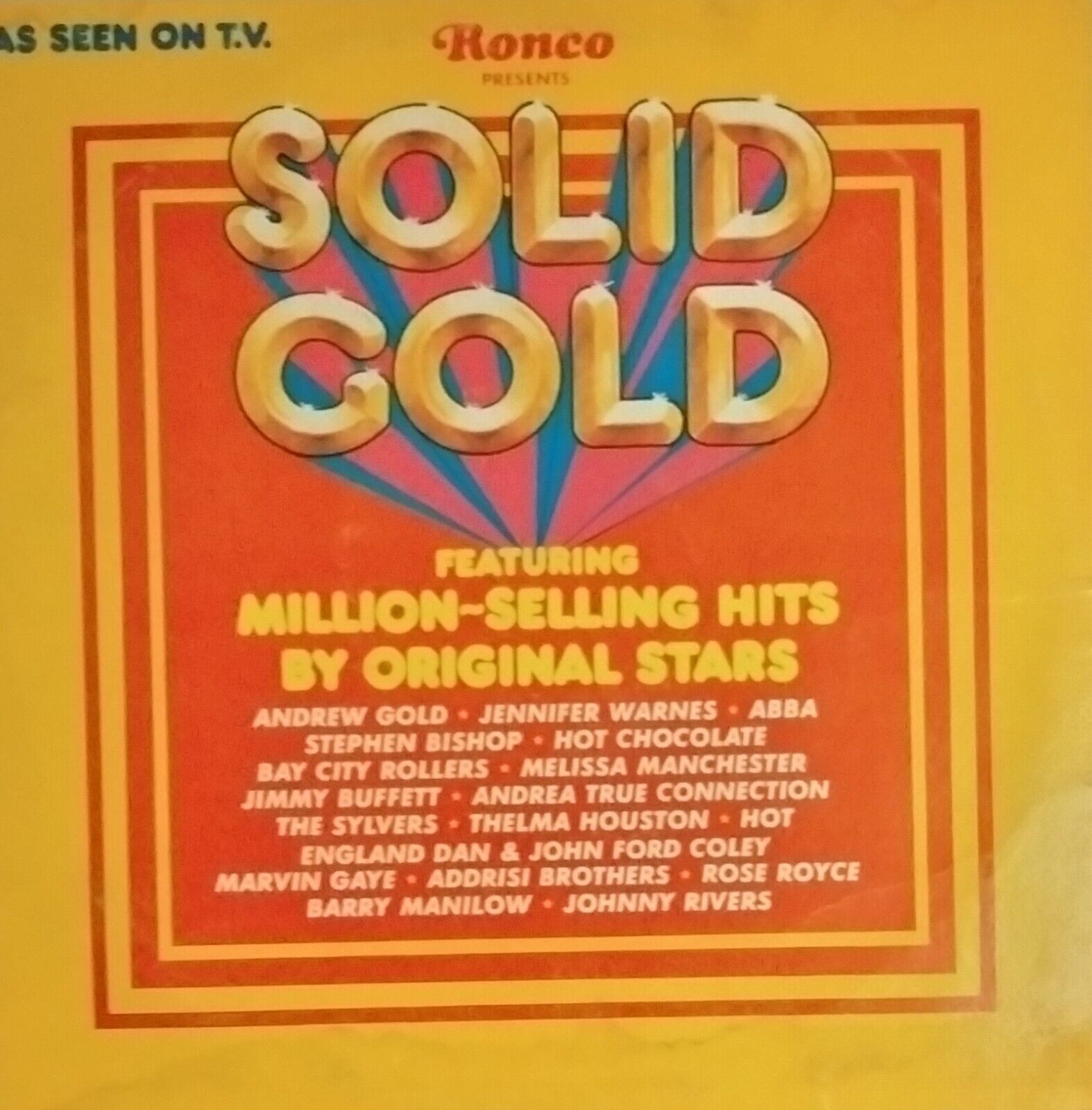 Ronco Solid Gold Vinyl Lp 
