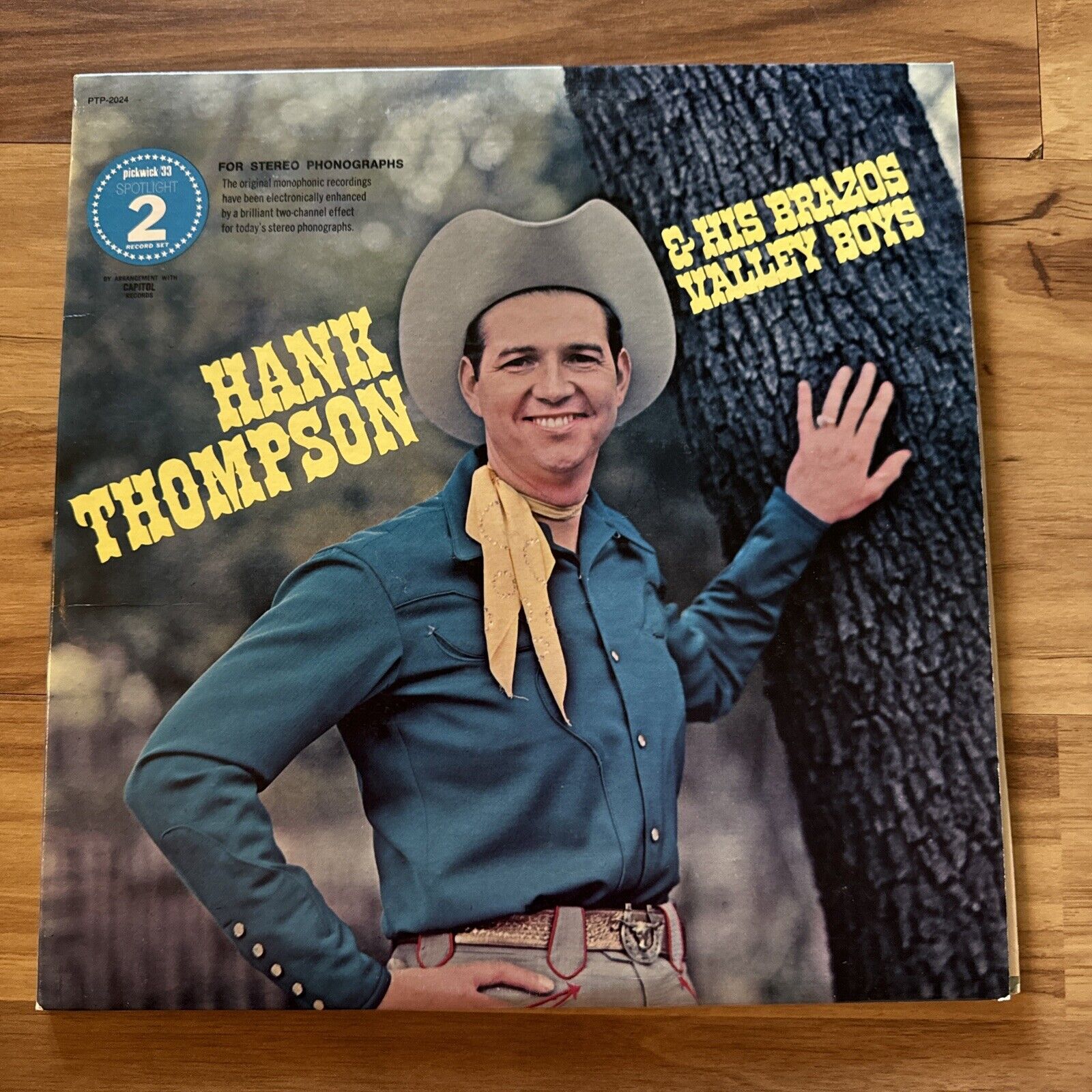 HANK THOMPSON & HIS BRAZOS VALLEY BOYS-2 LP-VG-HILLTOP/CAPITOL-STEREO-GATEFOLD