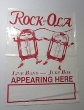 ROCK-OLA LIVE BAND - JUKEBOX APPEARING HERE ORIGINAL PROMO POSTER picture