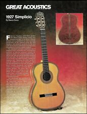1927 Simplicio vintage acoustic guitar history 2000 article print picture