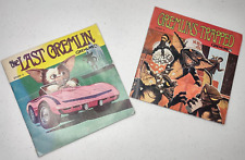 VTG 1984 GREMLINS Adventures Story Books # 4 & 5 w/ Records 33 1/3 RPM picture