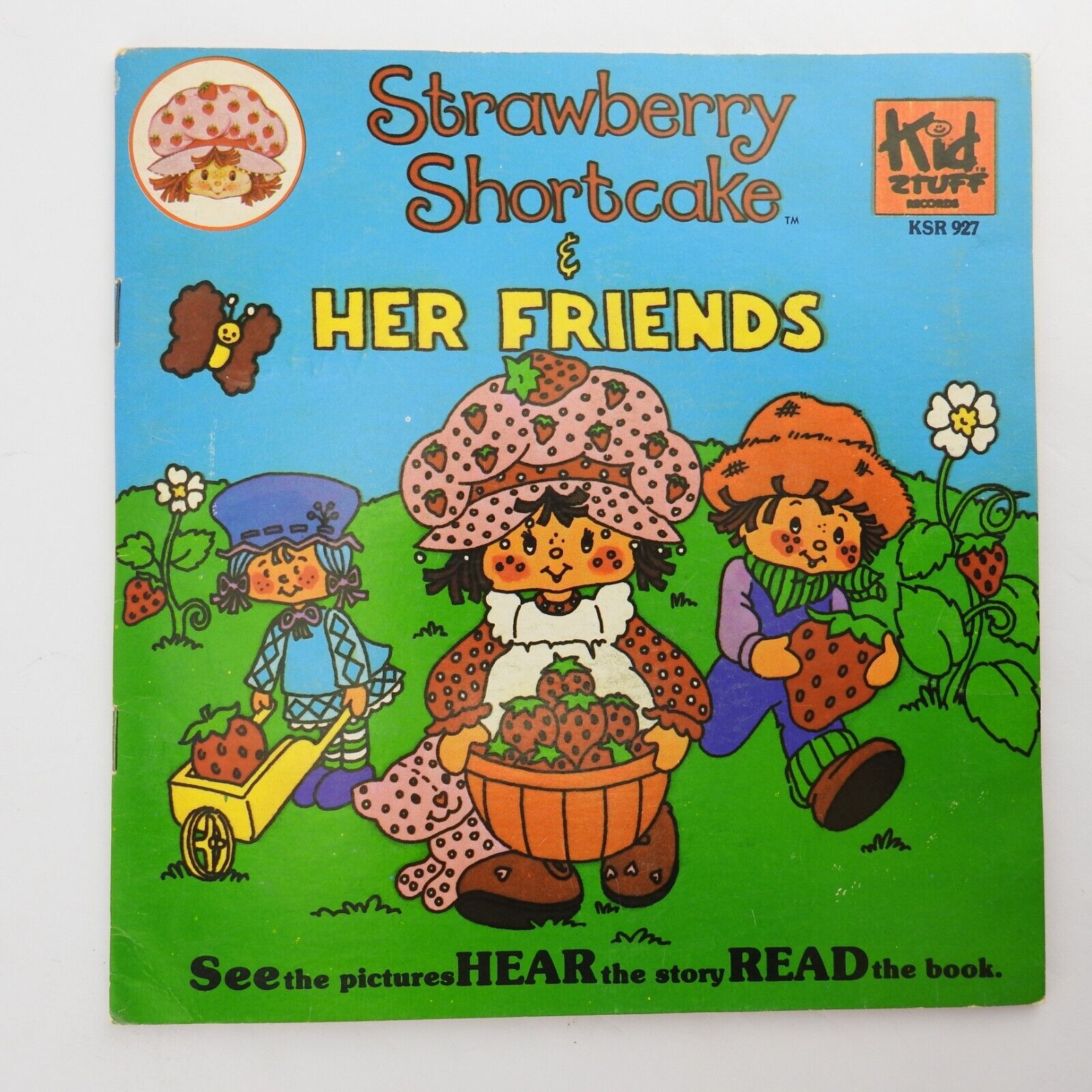 Vintage Strawberry Shortcake Her Friends Book  Record Kid Stuff Records KSR 927