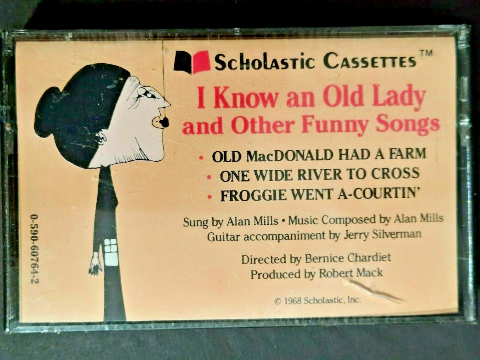 Vintage Scholastic Cassettes I KNOW AN OLD LADY AND OTHER FUNNY SONGS  sealed 