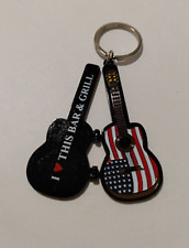 TK I Love This Bar & Grill Hinged Folding Guitar Keychain picture