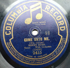 78 RPM  1914  WW1  RARE  -  Henry Burr Come Unto Me E- picture