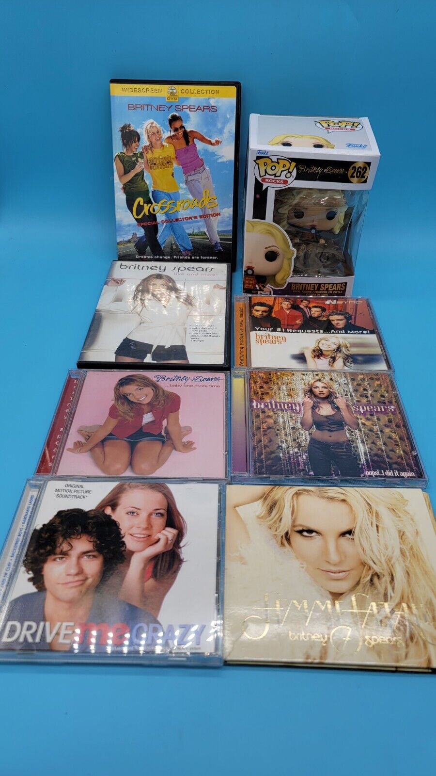 Britney Spears Cd Dvd Funko Lot Crossroads Oops Baby One More Time Circus Femme