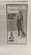 MORLEY GUITAR EFFECTS MINI FUZZ WAH  1989 - PRINT AD.  11X8.5   m1 picture