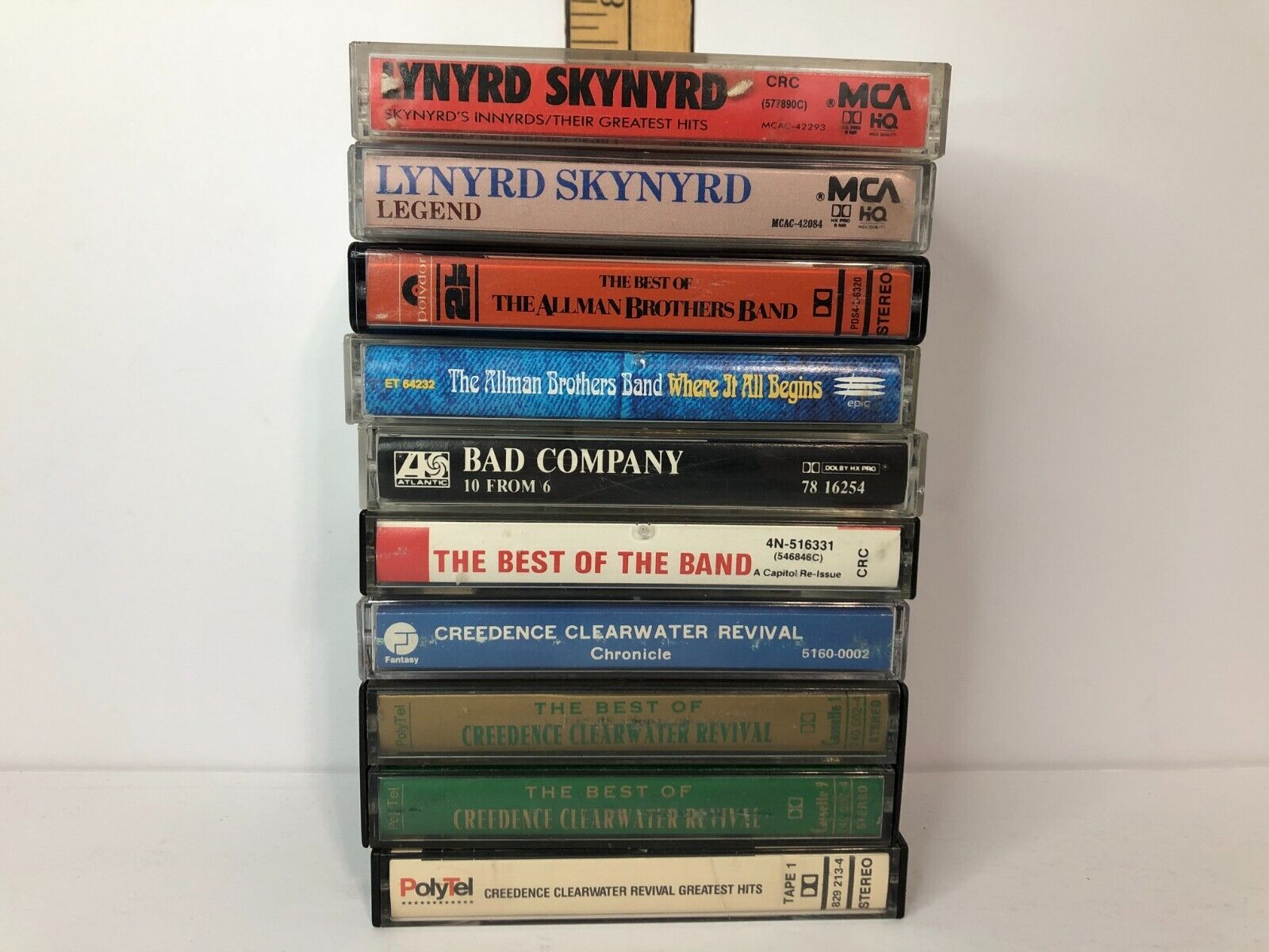 Vintage 70\'s & 80\'s Sothern Rock Cassette Lot: Skynyrd, CCR, Allman Brothers etc