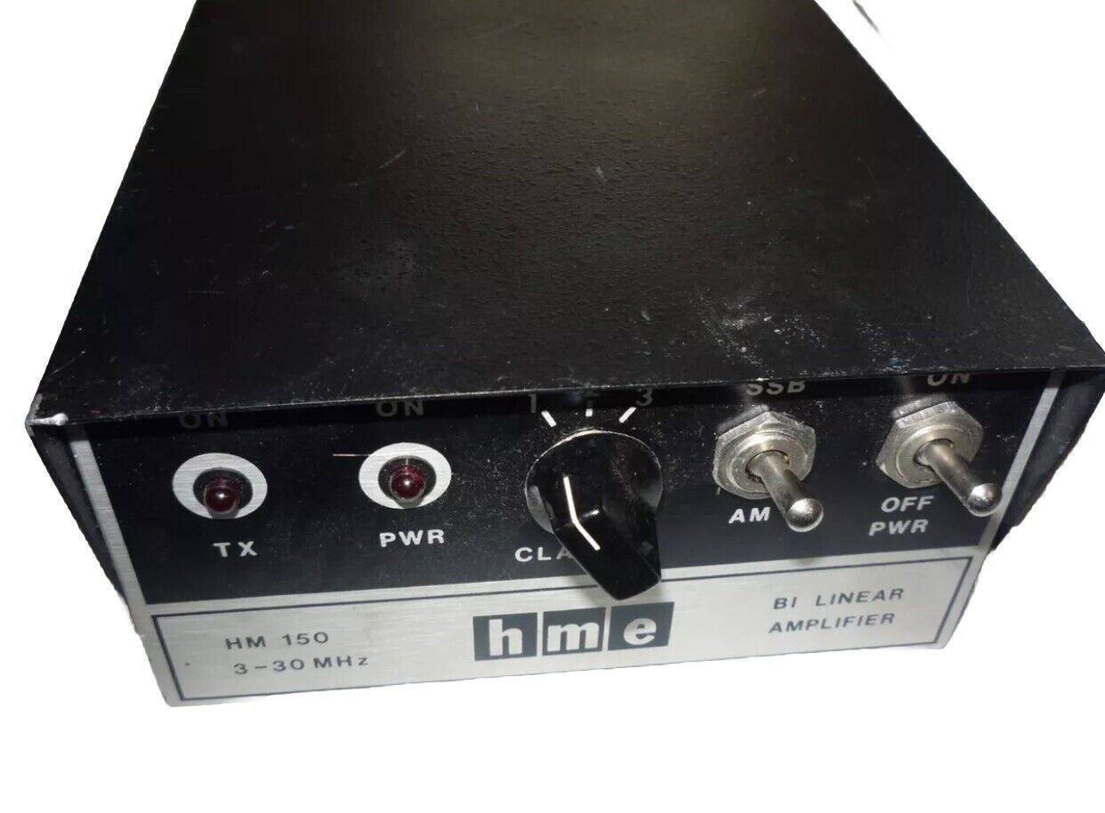 RARE hme HM Electronics HM 150 3-30 MHz Bi-Linear Amplifier 10 Meters - 40