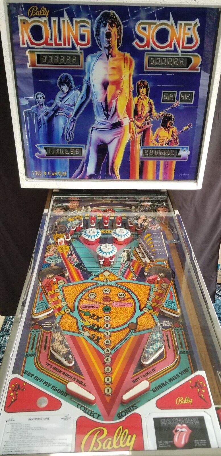 Rolling Stones Pinball Machine (1980 Bally) Complete Restoration - Ground Up