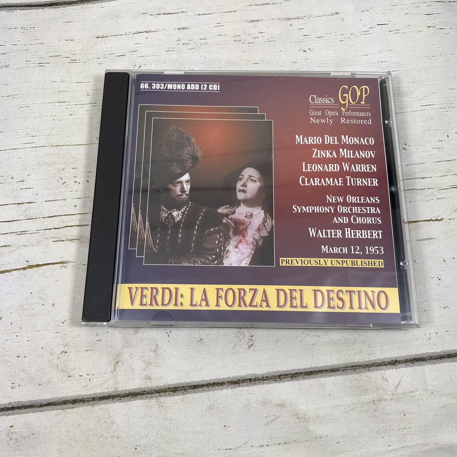 VERDI La Forza Del Destino 1953 (2 Discs) Zinka Milanov Del MONACO New Orleans