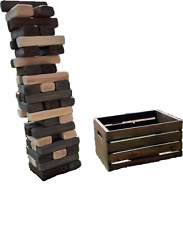 GIANT TUMBLE TOWER GAME, 45 STAINED + CRATE picture