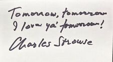 Charles Strouse Autograph Annie Lyricist Hand Drawn Annie Lyrics Inscription picture