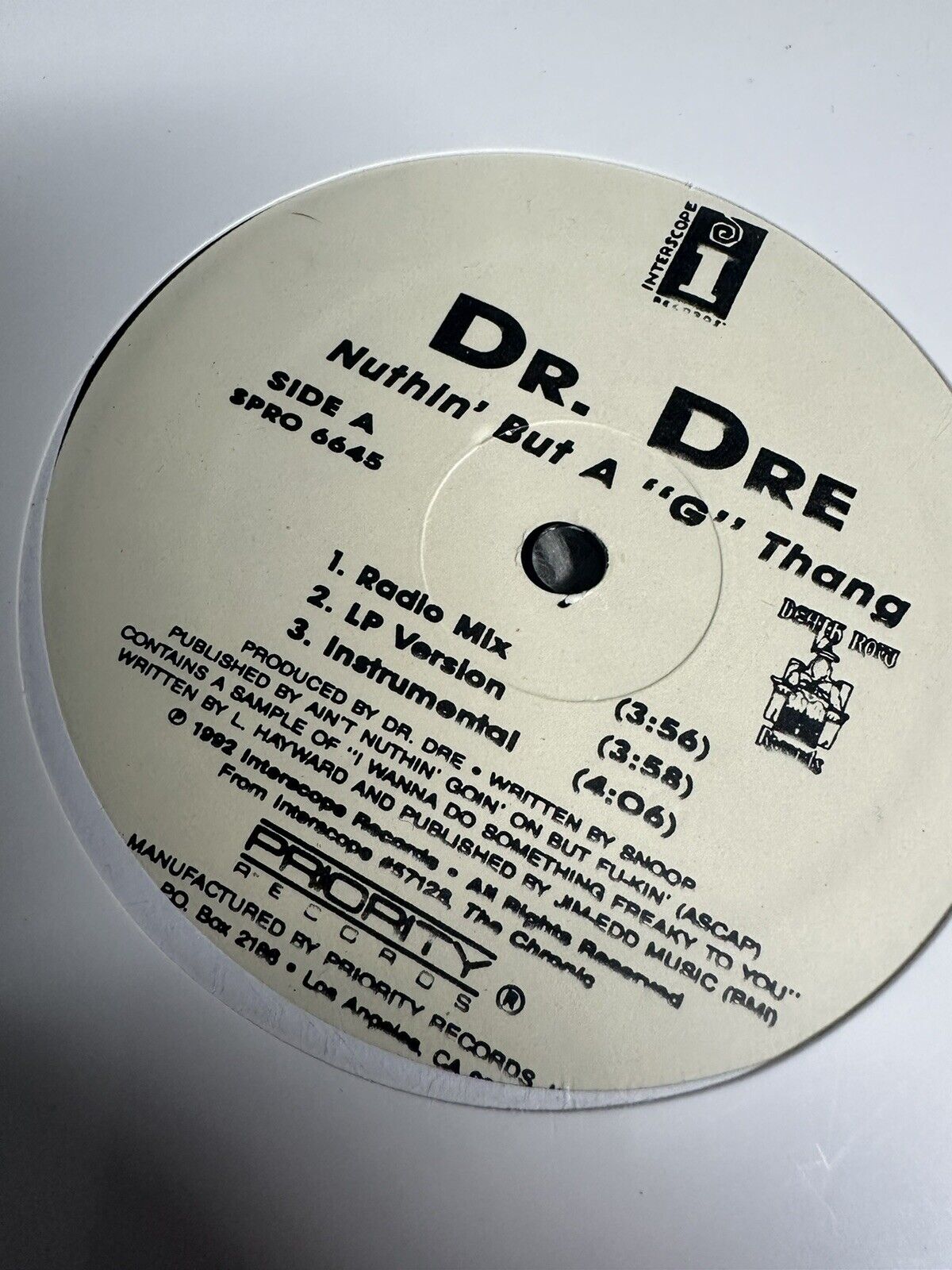 Vintage Dr. Dre - Nuthin\' But a G Thang 12\