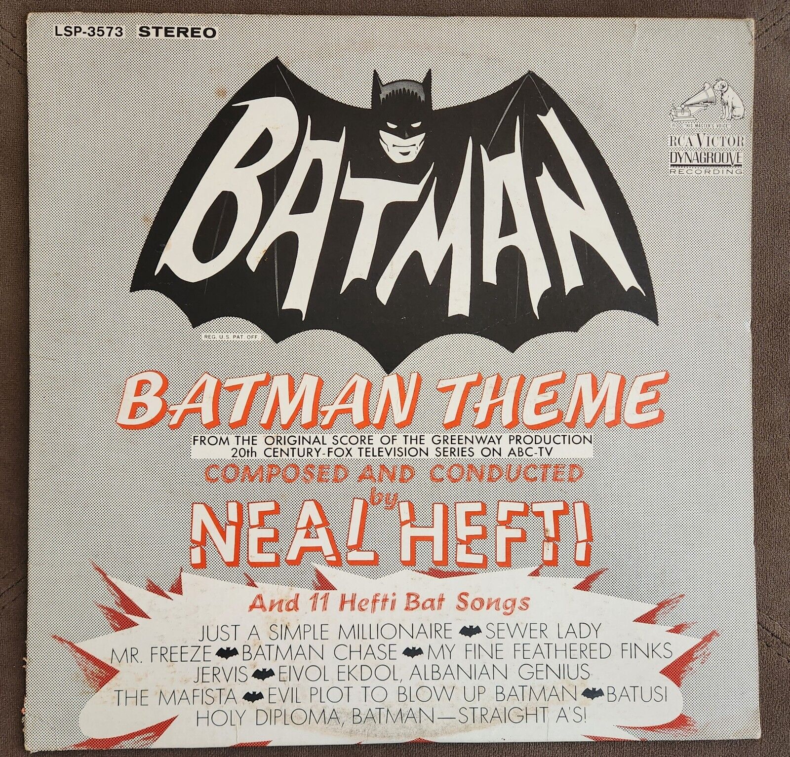 Neal Hefti-Batman Theme & 11 Hefti Bat Songs vinyl Stereo 1966 RCA Victor (VG+)