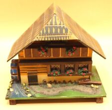 Vintage EDELWEISS Waterwheel House Wood Music Box Swiss Movement Germany Works picture