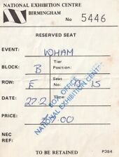 WHAM Ticket 1985 The Big Tour Tour Birmingham N.E.C. 6th November Promoter's picture